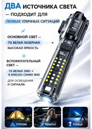 Фонарь Xuandong Pro F35, 10в1