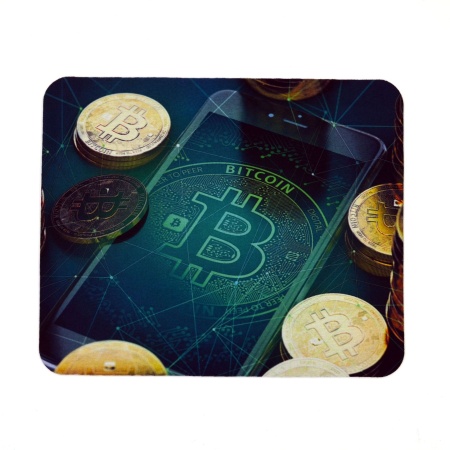 Коврик для мыши Bitcoin, 26x21x0.2 см