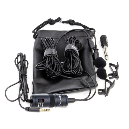 Микрофон петличный двойной BOYA BY-M1DM, 3.5мм