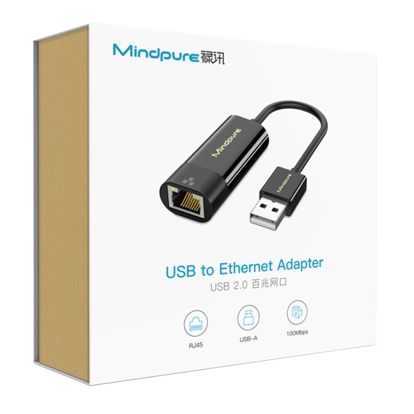 Сетевая карта Mindpure UR001, LX10386, USB 2.0, 100 Мбит/с