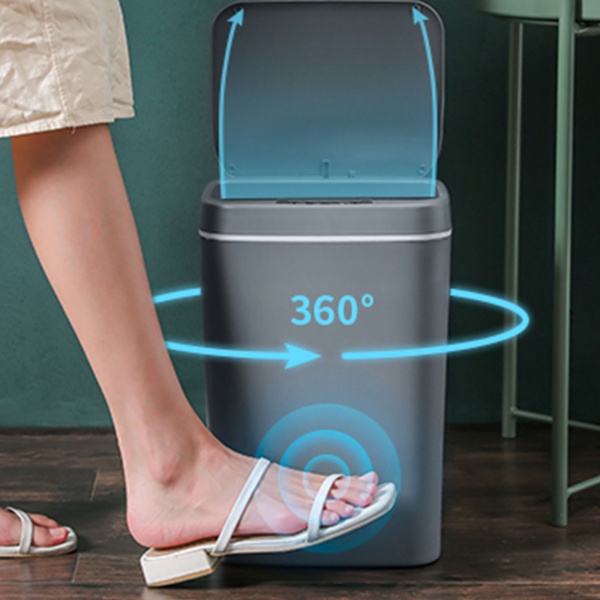 Сенсорное мусорное ведро MSol B8621 Smart Sensor, 3 режима, АКБ, 14л, белое