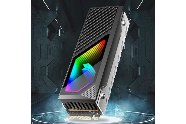 Радиатор для SSD M.2 NVMe AOSOR CM-M2F с ARGB подсветкой, чёрный