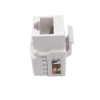 Розетка сетевая модульная MSOL 1208-TJ-1, RJ45, CAT6, защёлки, белый