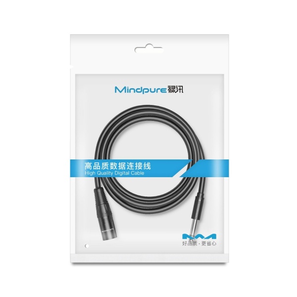 Кабель 6.5mm (M) - XLR (F) Mindpure, AU003, LX10702, 3м