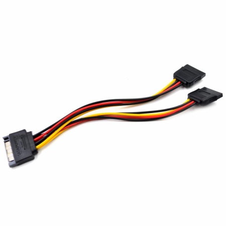 Кабель переходник SATA M - SATA F x2, 20см