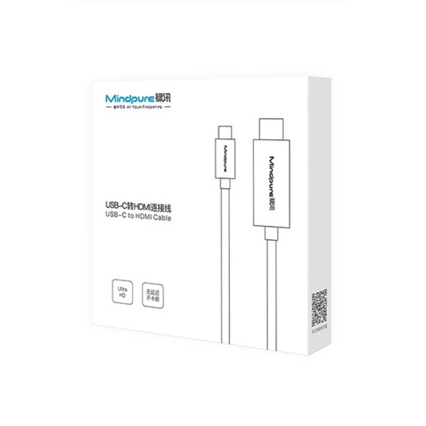 Кабель USB Type C - HDMI M, Mindpure AD030, LX10433, 4K