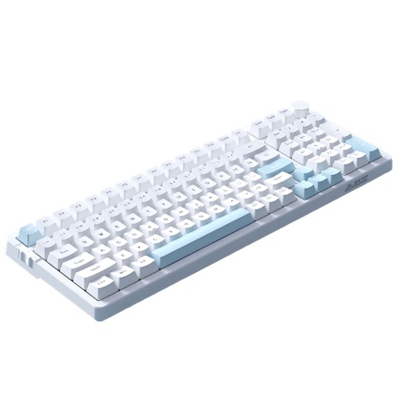 Клавиатура беспроводная, проводная Ajazz AK992, голубая-белая, Red Switch