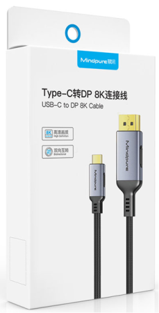 Кабель USB Type C - DP Mindpure, AD054, LX10718, 8K 60Hz, 1.2 м