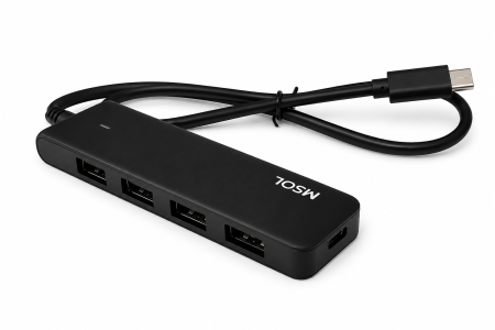 TypeC - USB 3.0-разветвитель MSOL C504, 4-порта, 0.45м