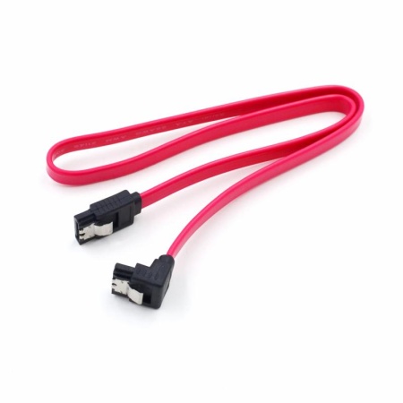 Шлейф SATA 2.0, Г-образный, 50см, c креплением