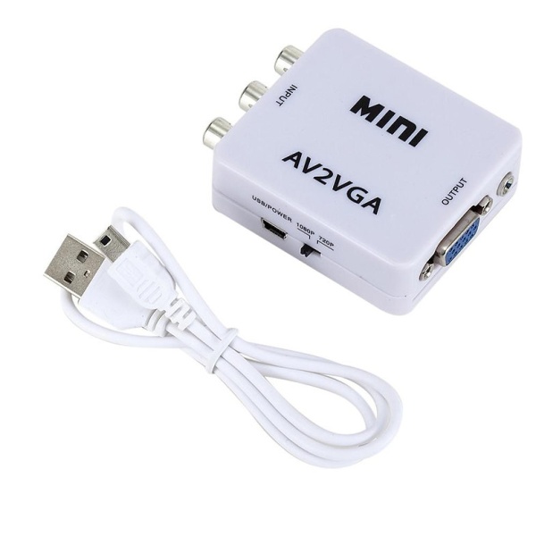 Конвертер HDV-M613 Mini, 3RCA F - VGA F
