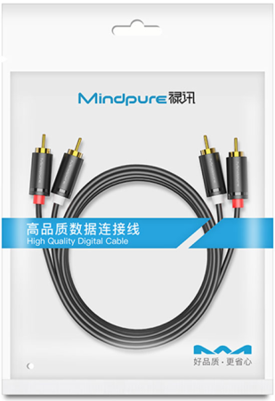Кабель 2RCA M - 2RCA M, Mindpure AU007, LX10733, 1.5м