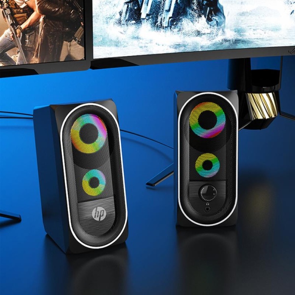 Колонки 2.0 HP DHE-6001, USB, LED