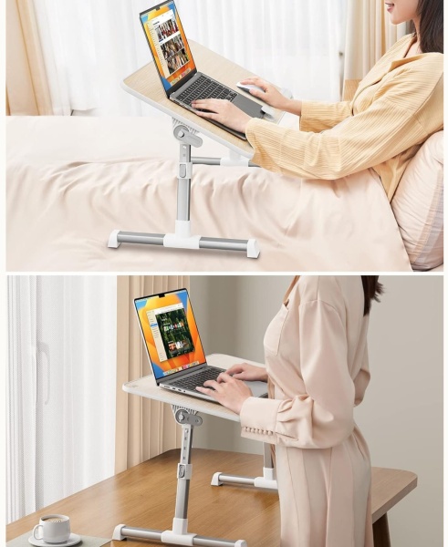 Столик для ноутбука Saiji A6LQ, 600*330*(240-320)mm, 17", бежевый