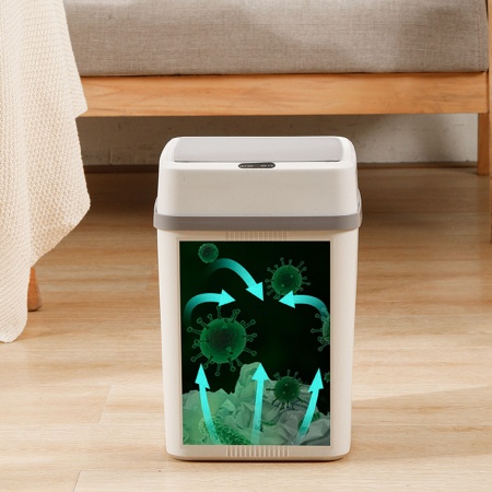 Сенсорное мусорное ведро MSol LT-1001 Smart Sensor, 2 режима, 2*AA, 12л, белое